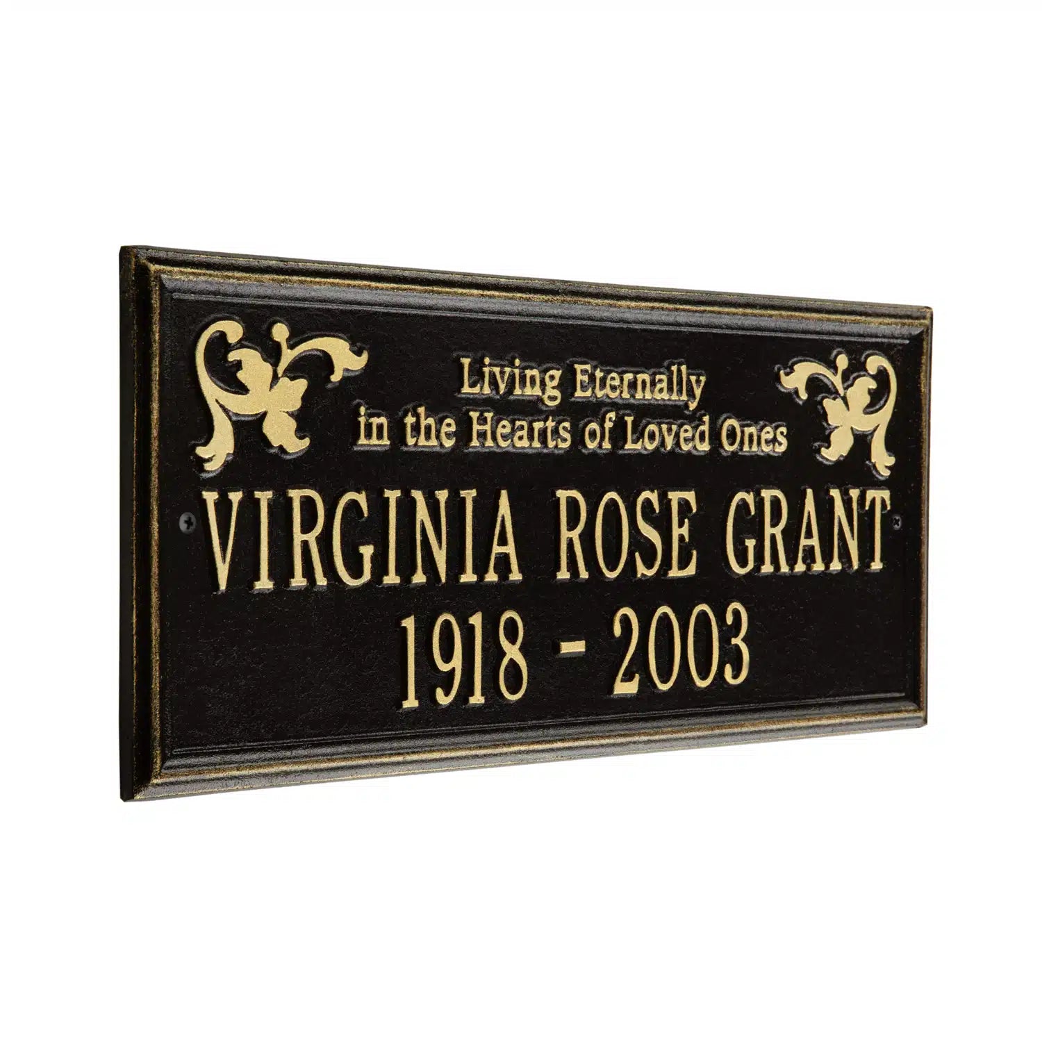 Wilmington - Standard Wall - Two Line "Living Eternally"