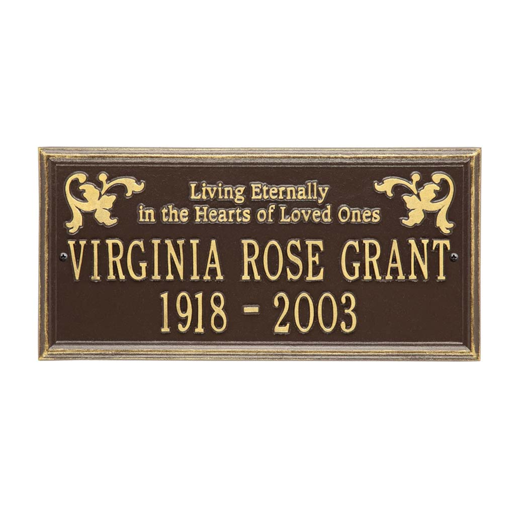 Wilmington - Standard Wall - Two Line "Living Eternally"