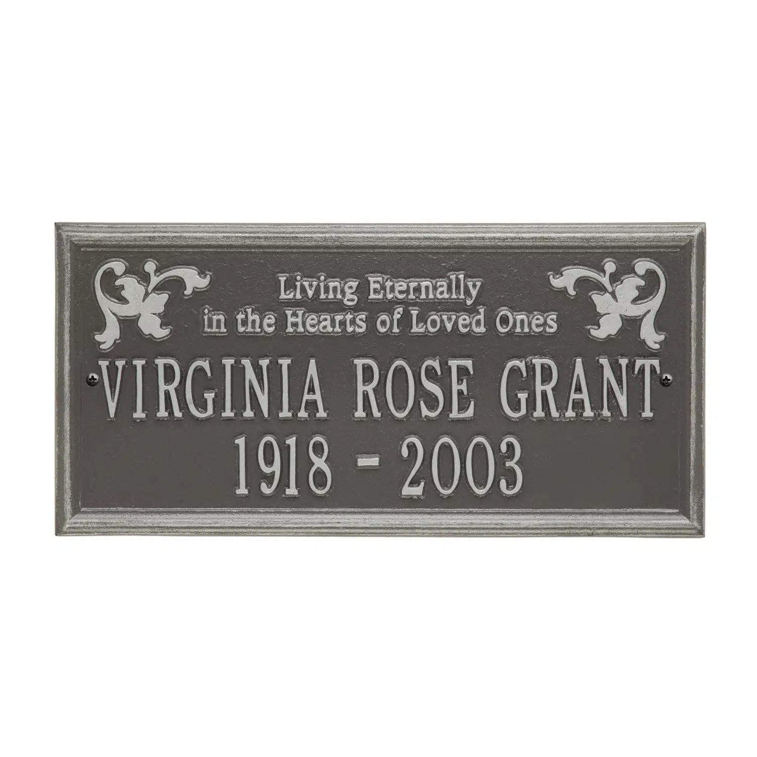 Wilmington - Standard Wall - Two Line "Living Eternally"