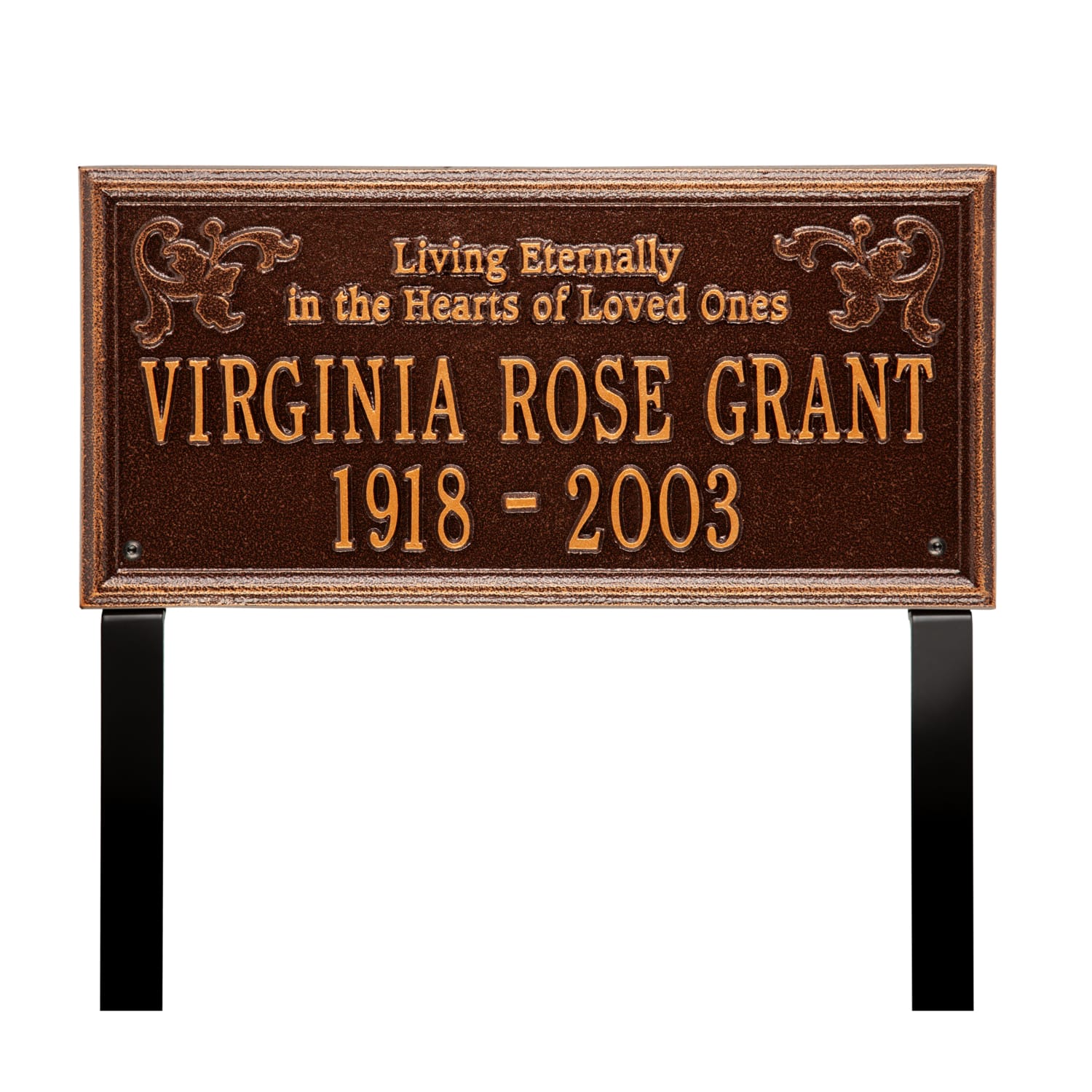 Wilmington - Standard Lawn - Two Line "Living Eternally"