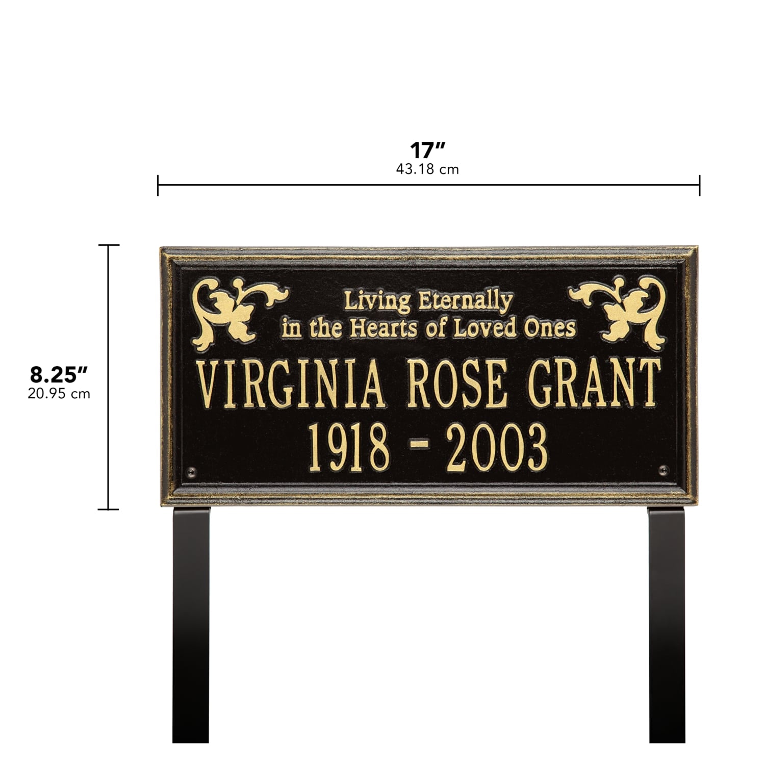 Wilmington - Standard Lawn - Two Line "Living Eternally"