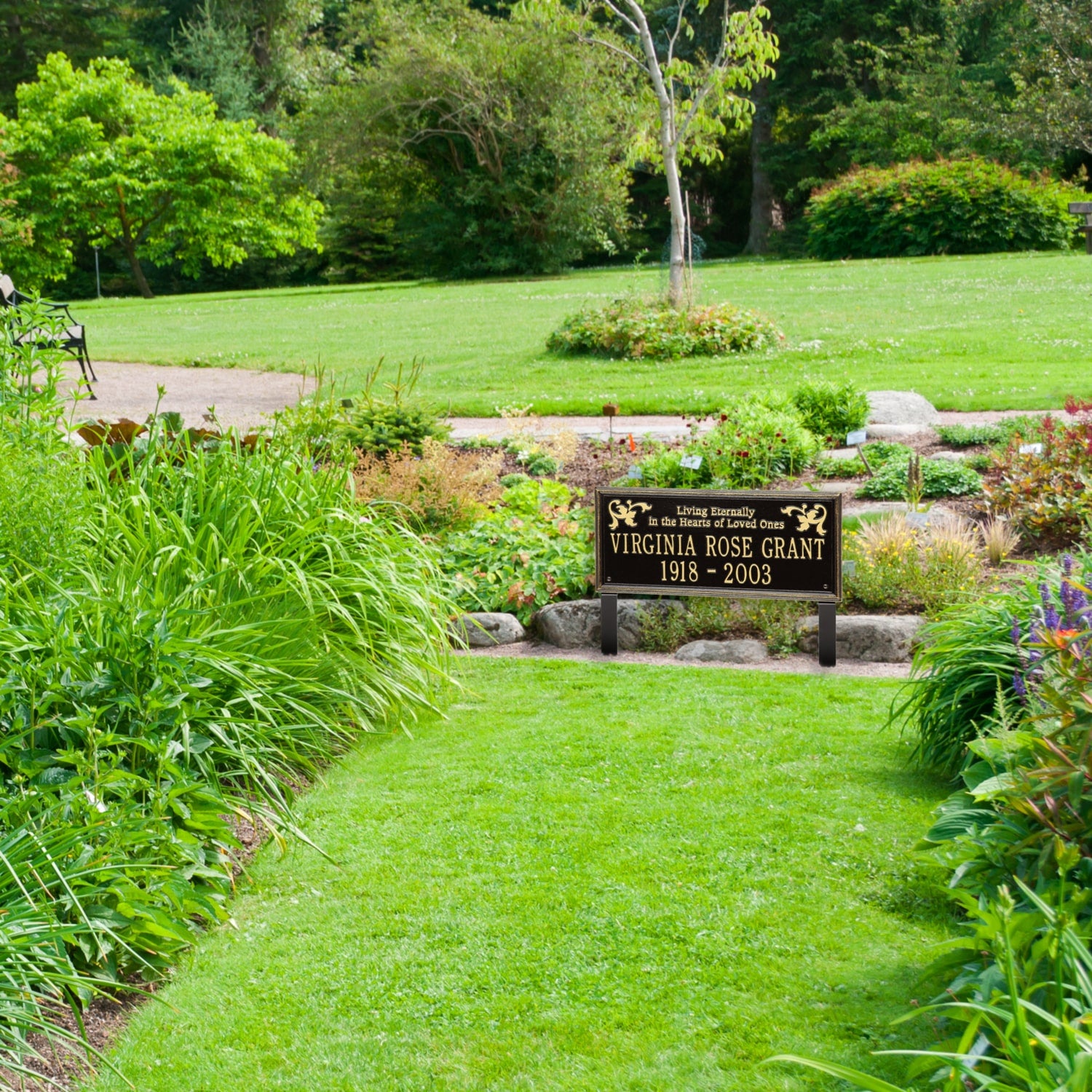 Wilmington - Standard Lawn - Two Line "Living Eternally"