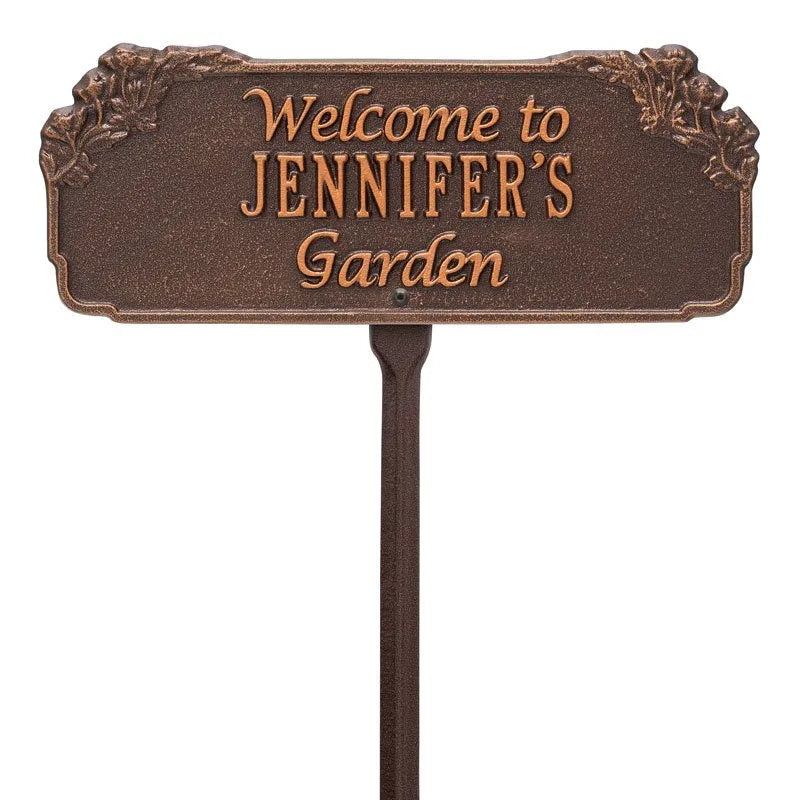 Garden Welcome Personalized Lawn Plaque