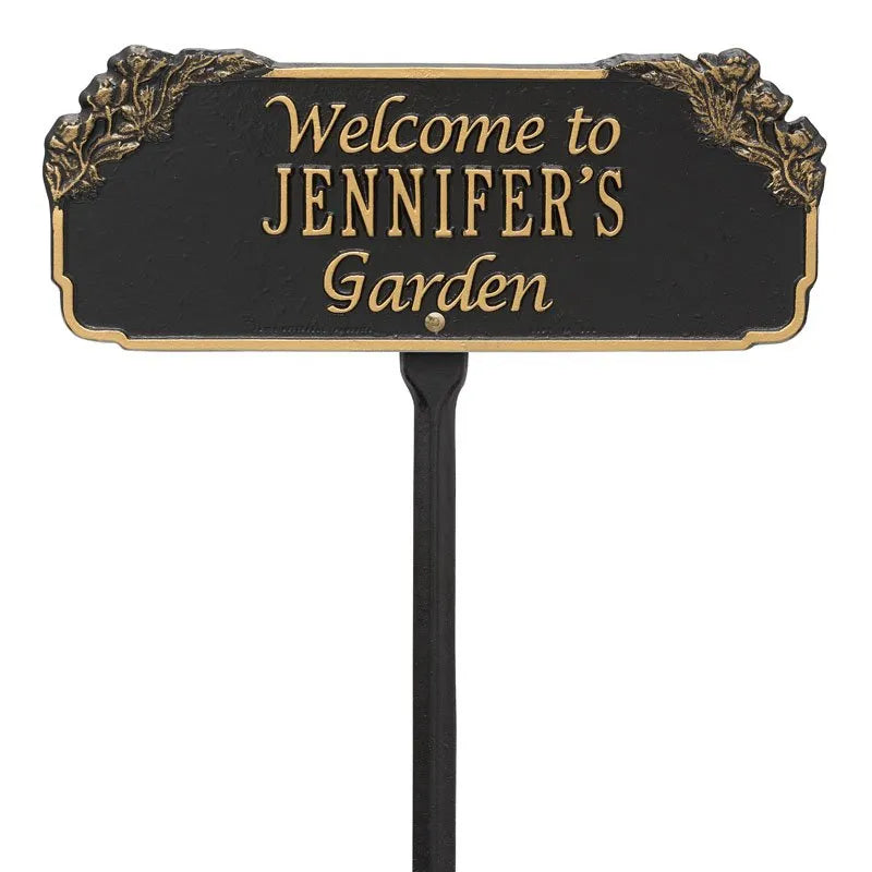 Garden Welcome Personalized Lawn Plaque