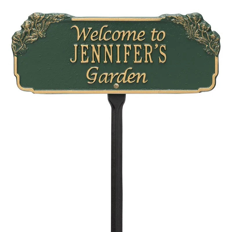 Garden Welcome Personalized Lawn Plaque