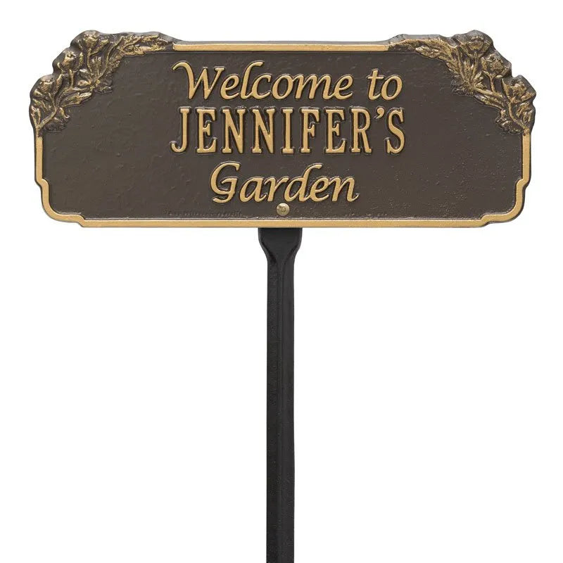 Garden Welcome Personalized Lawn Plaque