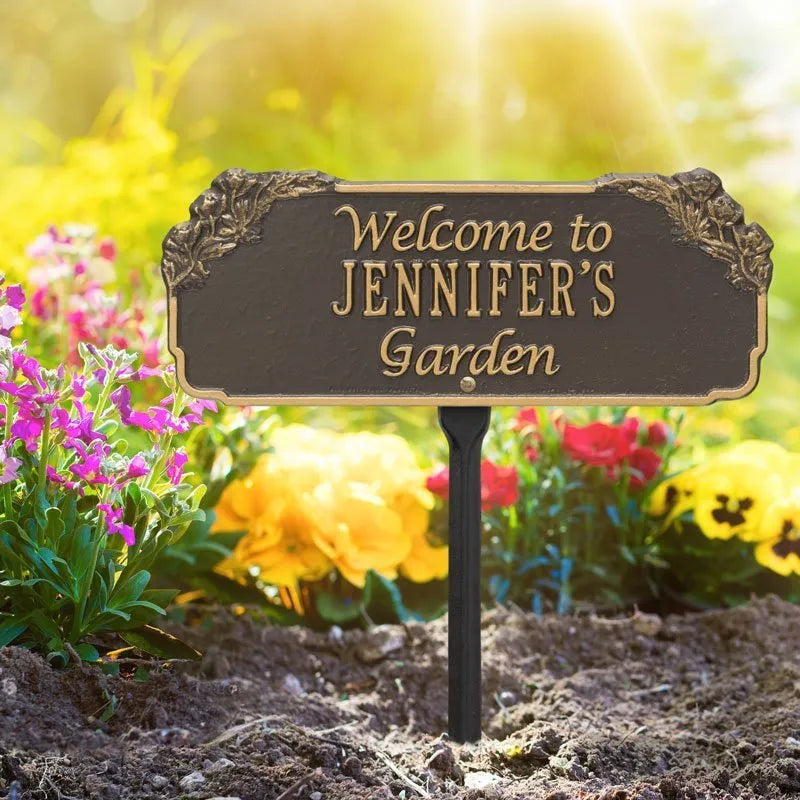 Garden Welcome Personalized Lawn Plaque