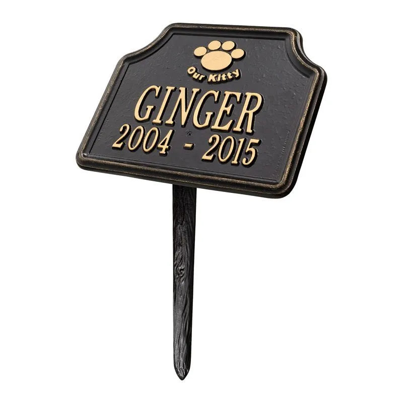 Our Kitty Cat Memorial Personalized Lawn Plaque