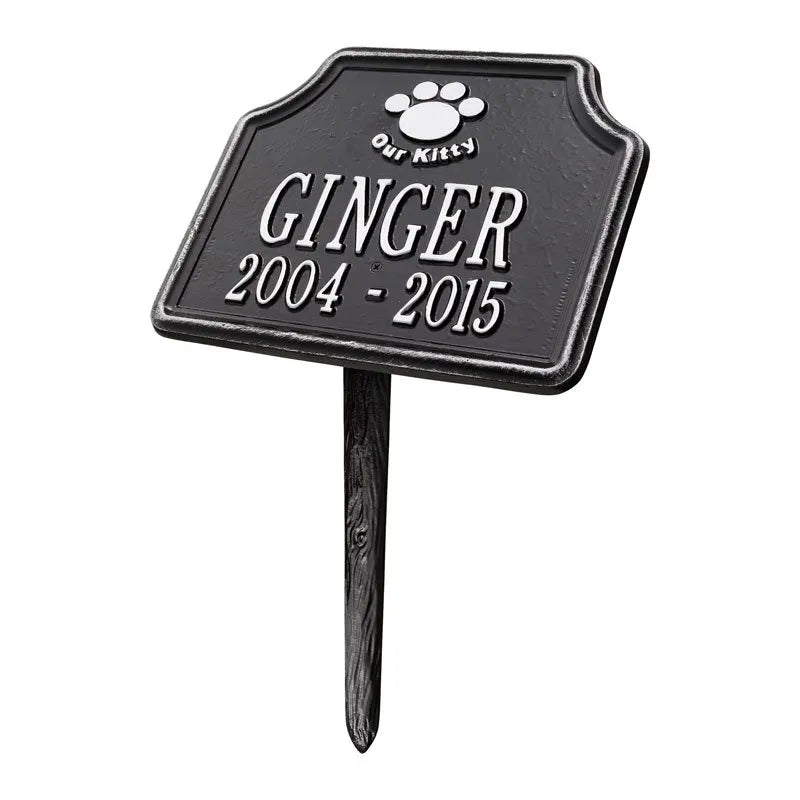 Our Kitty Cat Memorial Personalized Lawn Plaque