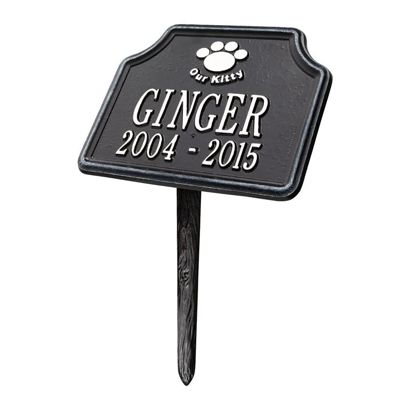 Our Kitty Cat Memorial Personalized Lawn Plaque
