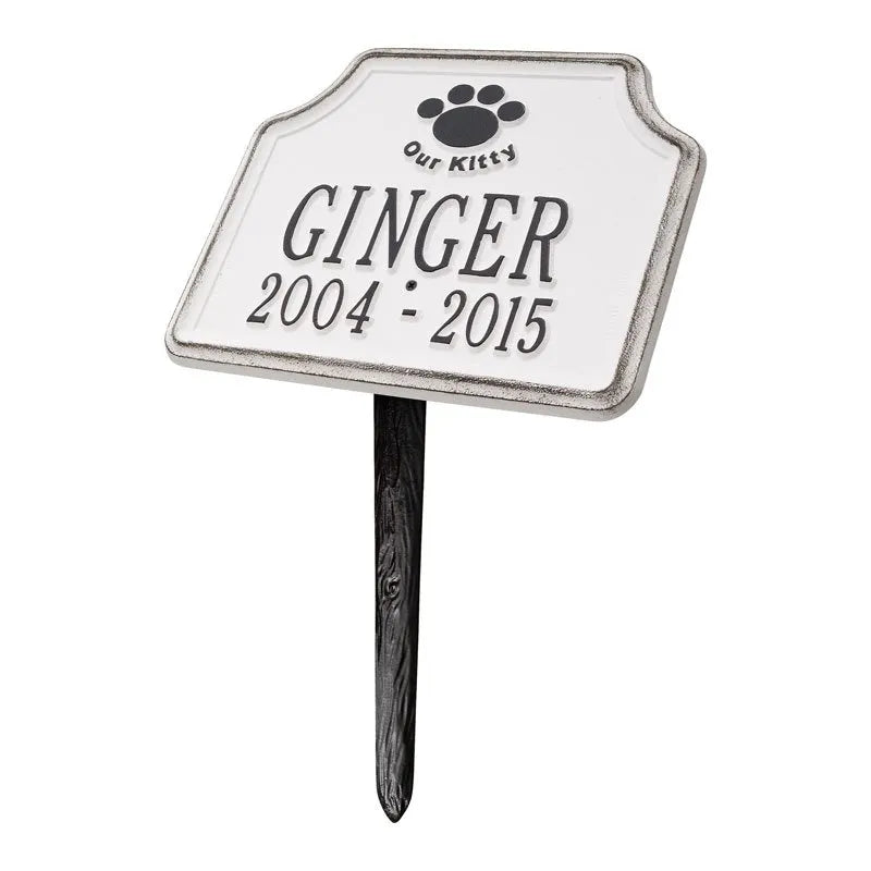 Our Kitty Cat Memorial Personalized Lawn Plaque