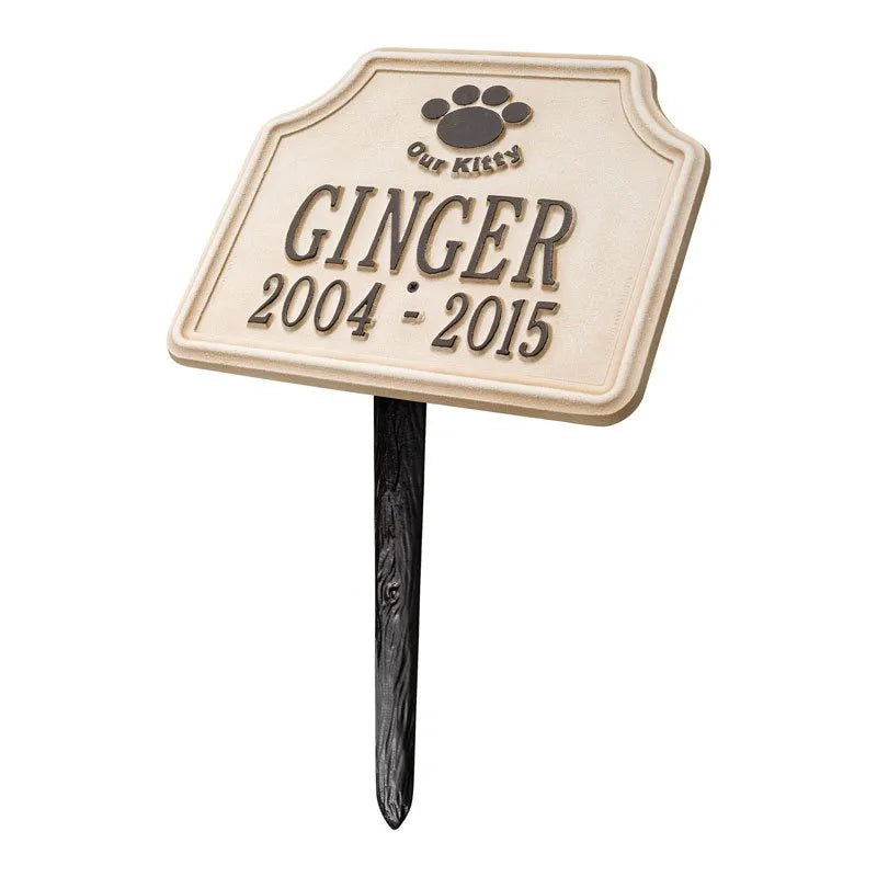 Our Kitty Cat Memorial Personalized Lawn Plaque