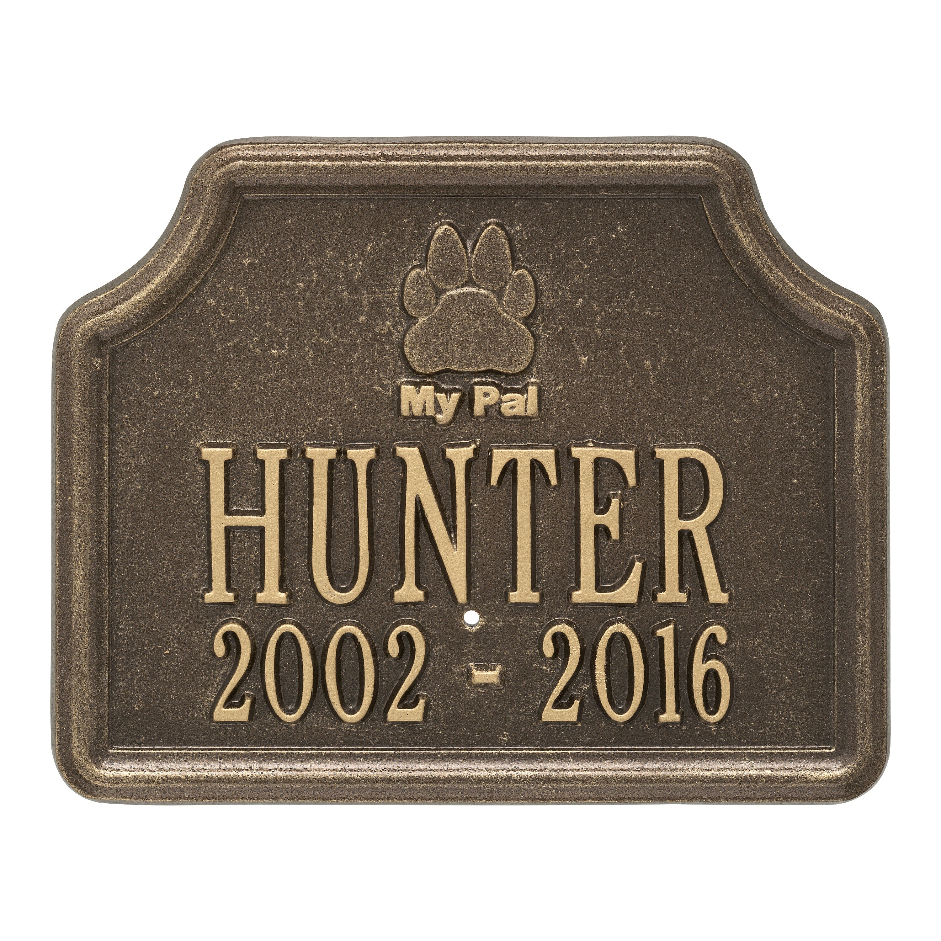 My Pal Dog Memorial Personalized Lawn Plaque