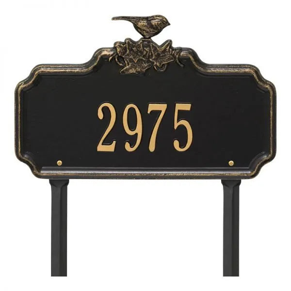 Chickadee Ivy Garden 1-Line Personalized Lawn Plaque