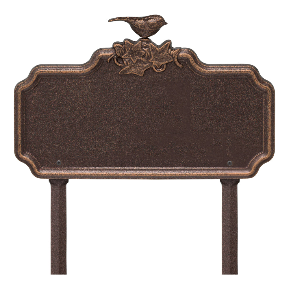 Chickadee Ivy Garden 2-Line Personalized Lawn Plaque