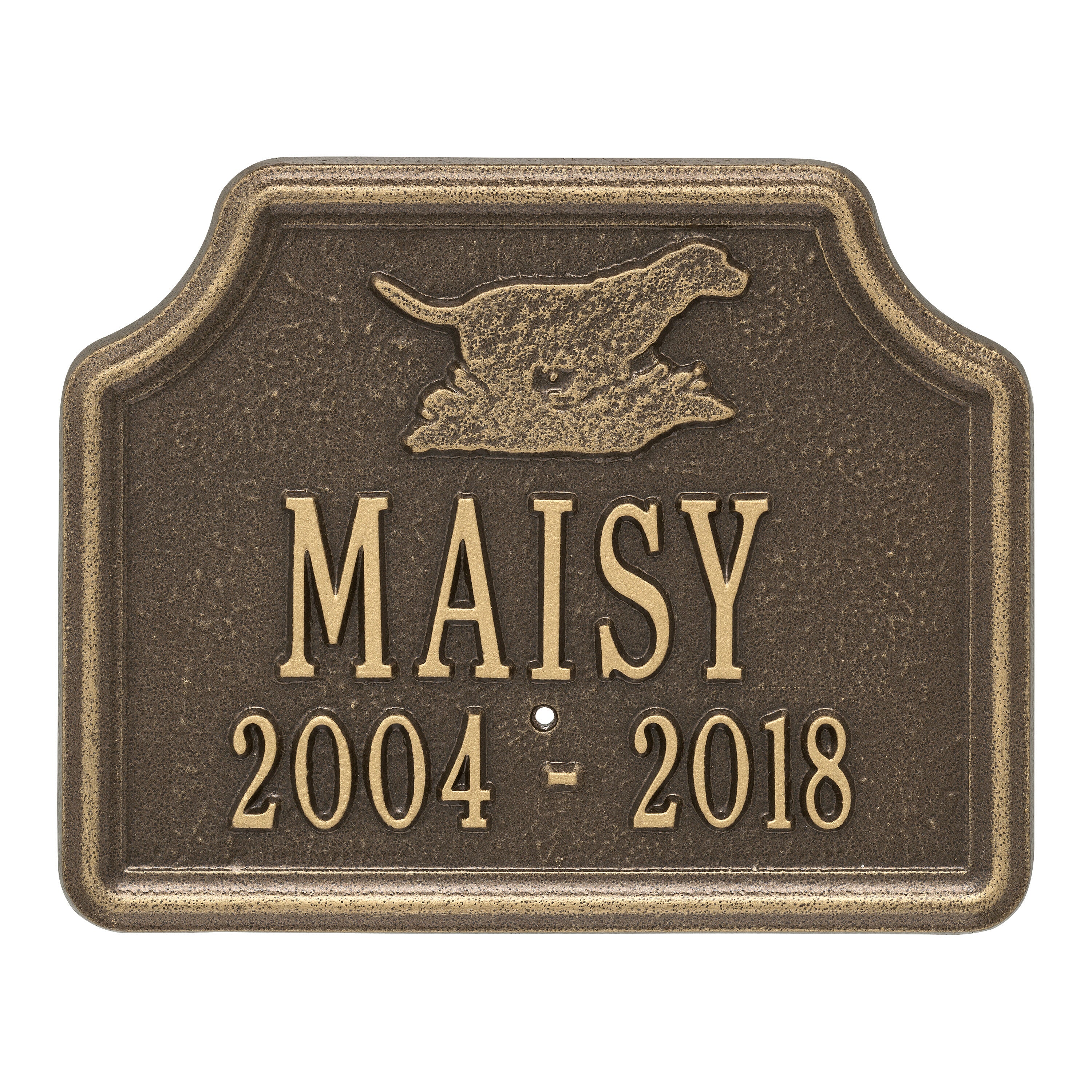 Retriever Dog Memorial Personalized Lawn Plaque