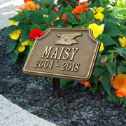 Retriever Dog Memorial Personalized Lawn Plaque