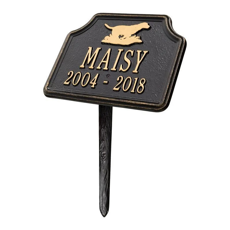 Retriever Dog Memorial Personalized Lawn Plaque