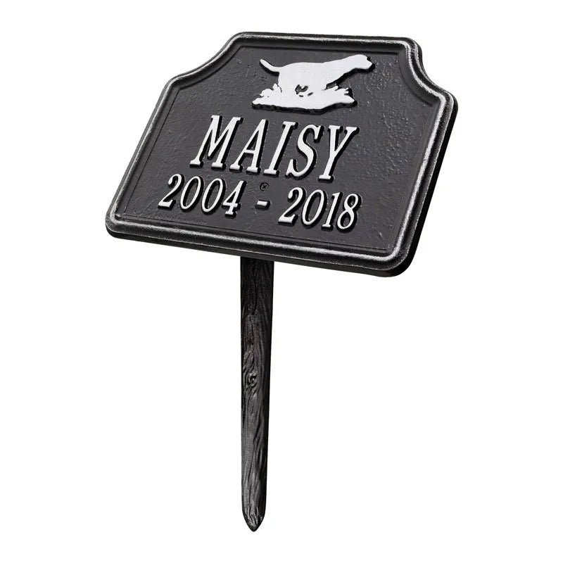 Retriever Dog Memorial Personalized Lawn Plaque