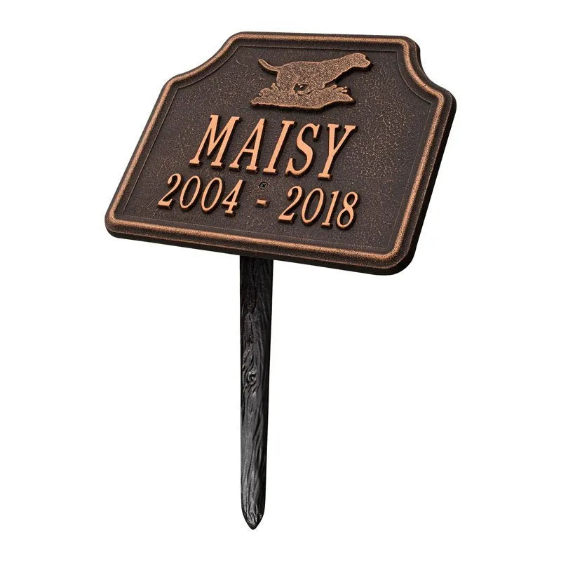 Retriever Dog Memorial Personalized Lawn Plaque