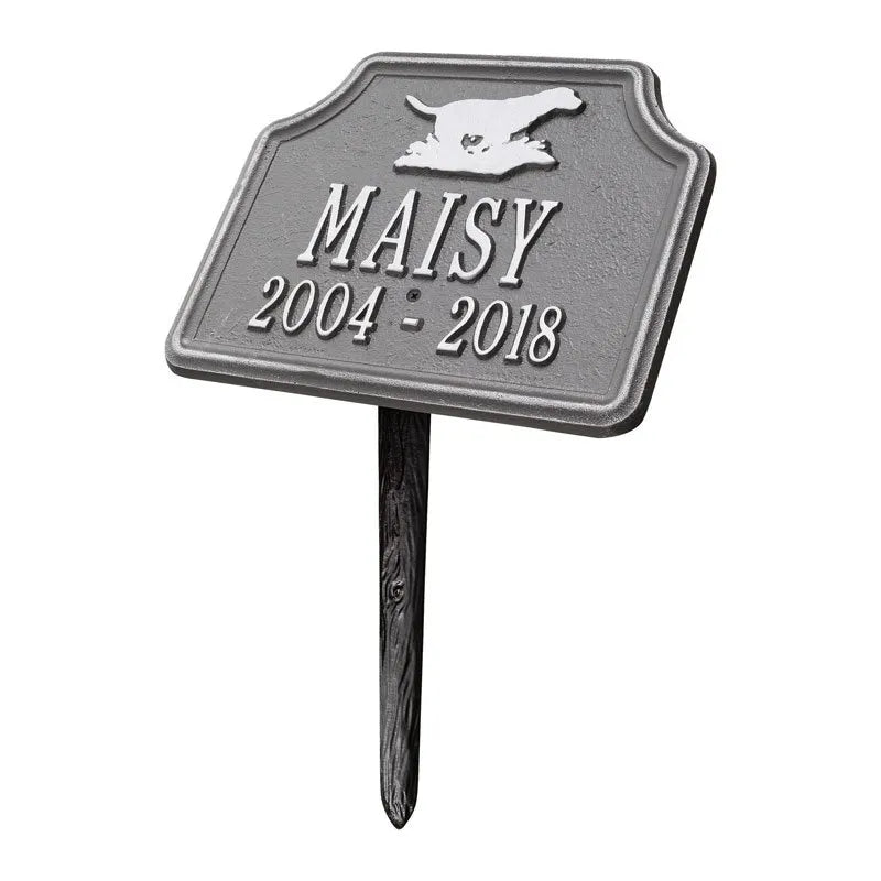 Retriever Dog Memorial Personalized Lawn Plaque