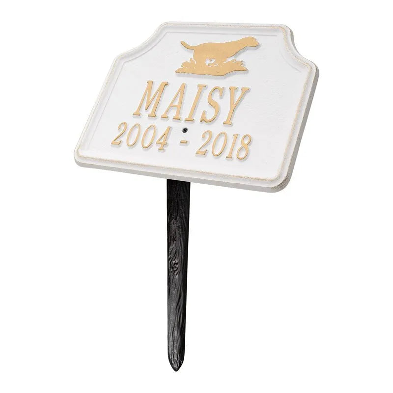 Retriever Dog Memorial Personalized Lawn Plaque