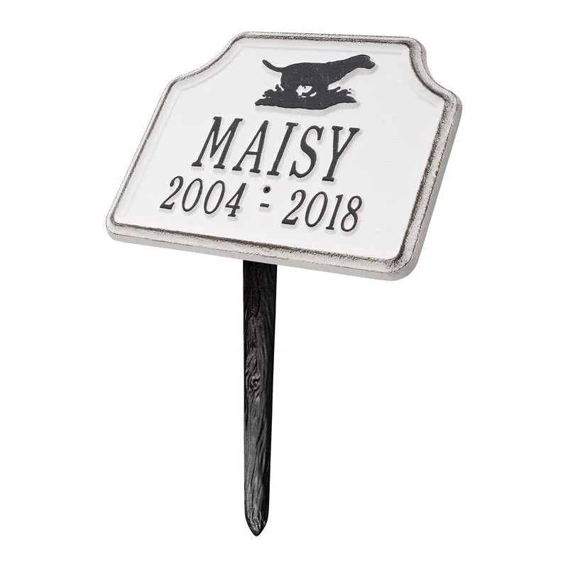 Retriever Dog Memorial Personalized Lawn Plaque