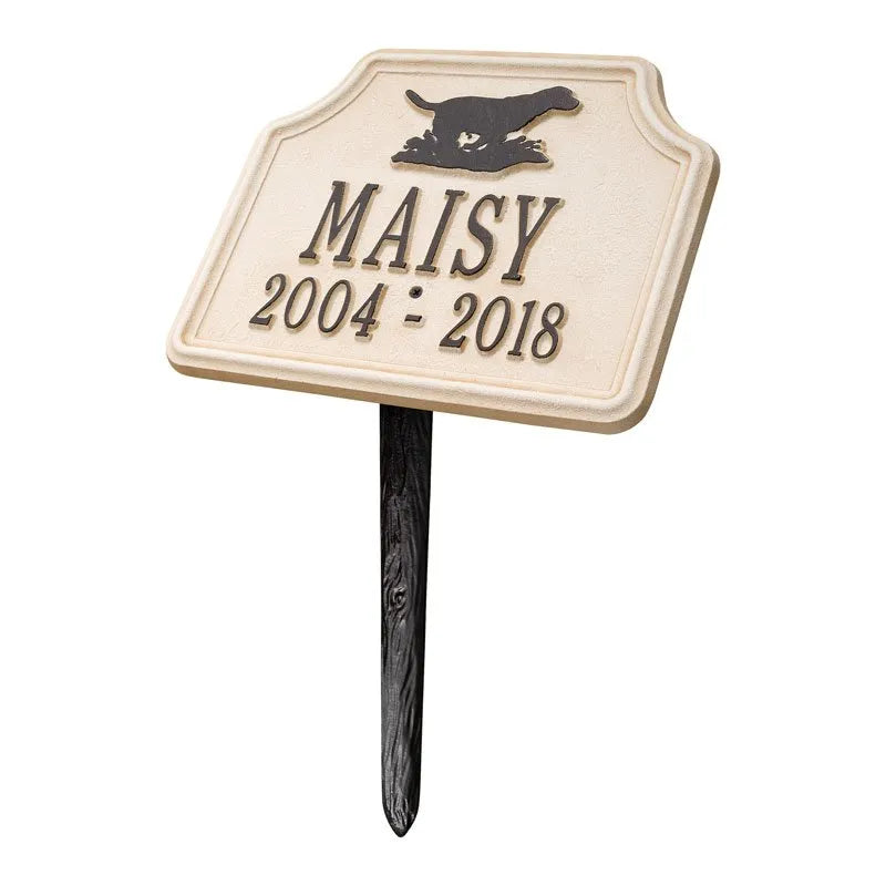 Retriever Dog Memorial Personalized Lawn Plaque