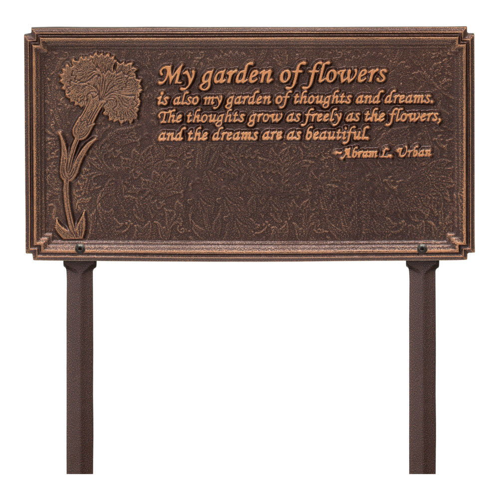 Dianthus Garden Personalized Lawn Plaque