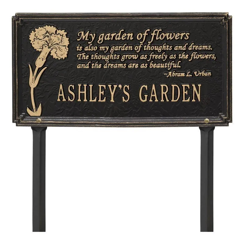 Dianthus Garden Personalized Lawn Plaque