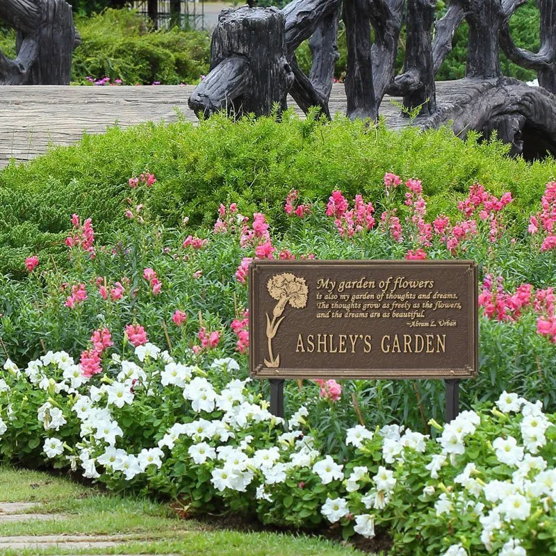 Dianthus Garden Personalized Lawn Plaque