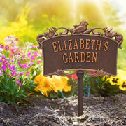 Song Bird Garden Personalized Lawn Plaque