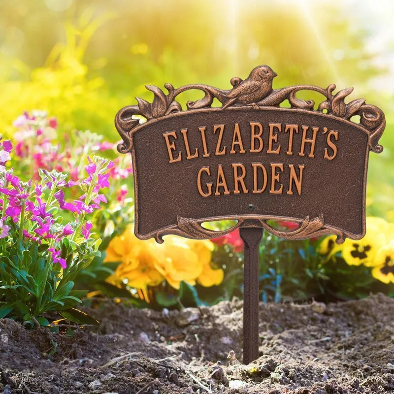Song Bird Garden Personalized Lawn Plaque