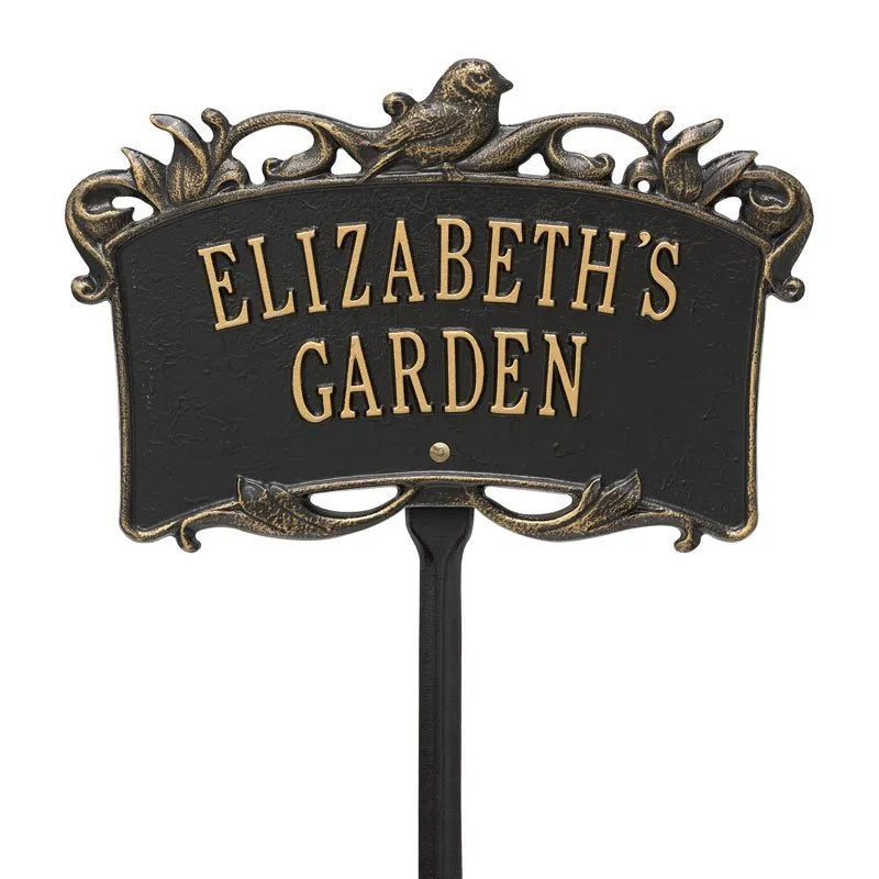 Song Bird Garden Personalized Lawn Plaque