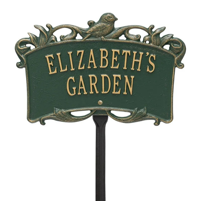 Song Bird Garden Personalized Lawn Plaque