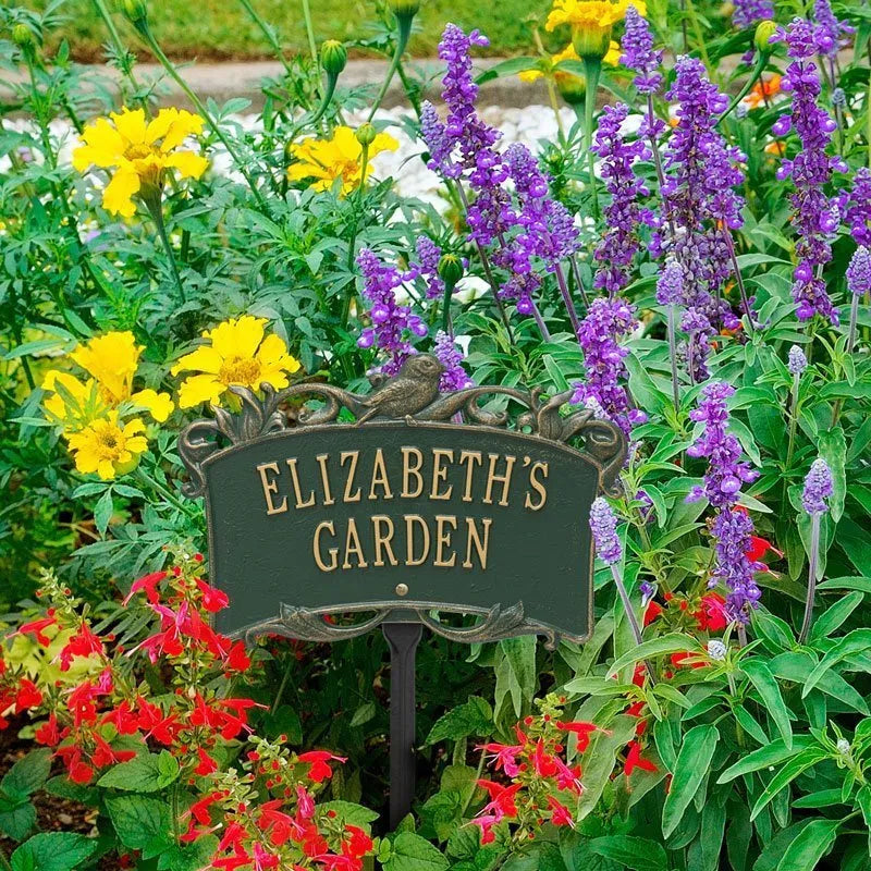 Song Bird Garden Personalized Lawn Plaque