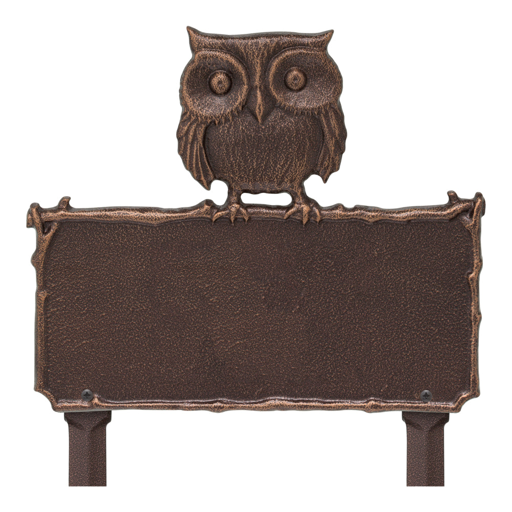 Owl Garden Personalized Lawn Plaque