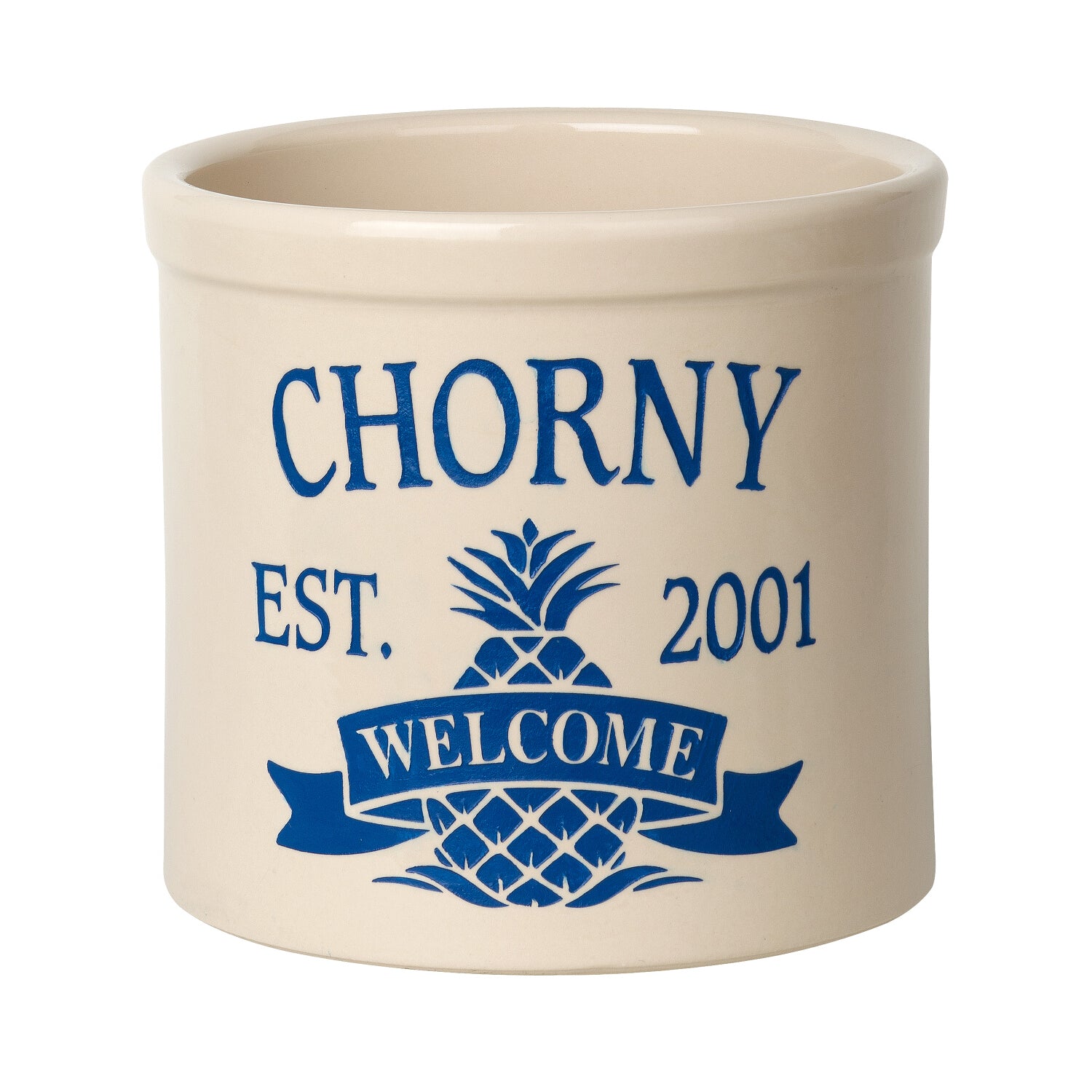 Personalized Pineapple Established / Welcome 2 Gallon Crock