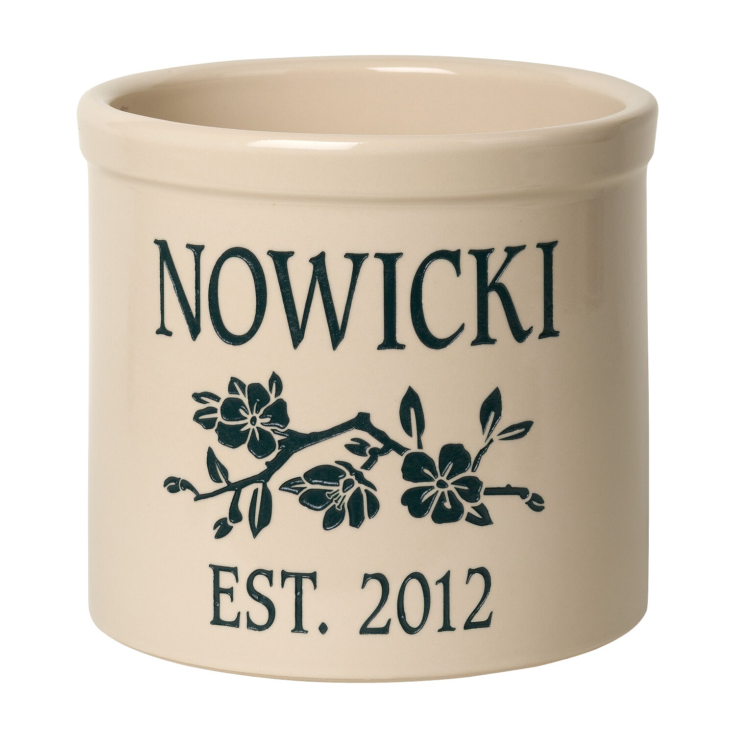 Personalized Dogwood Branch Established 2 Gallon Crock