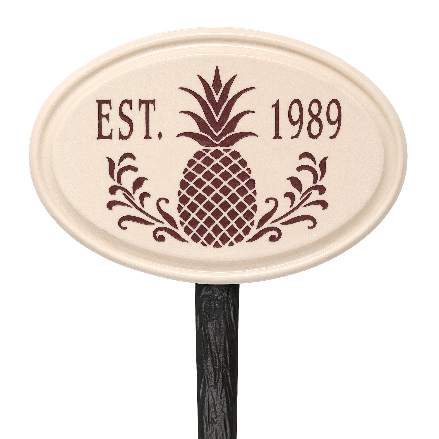 Pineapple Established Ceramic Personalized Plaque