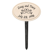 Anniversary Heart & Birds Ceramic Personalized Plaque