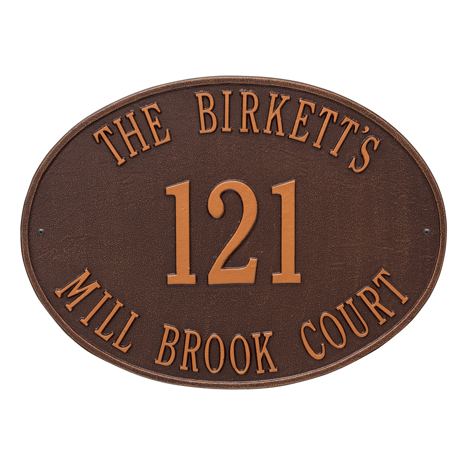 Large Hawthorne Oval Personalized Plaque