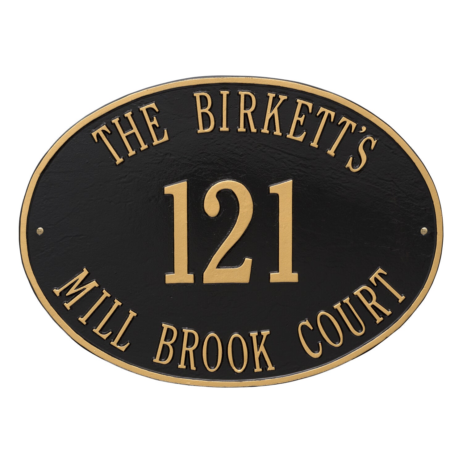 Large Hawthorne Oval Personalized Plaque