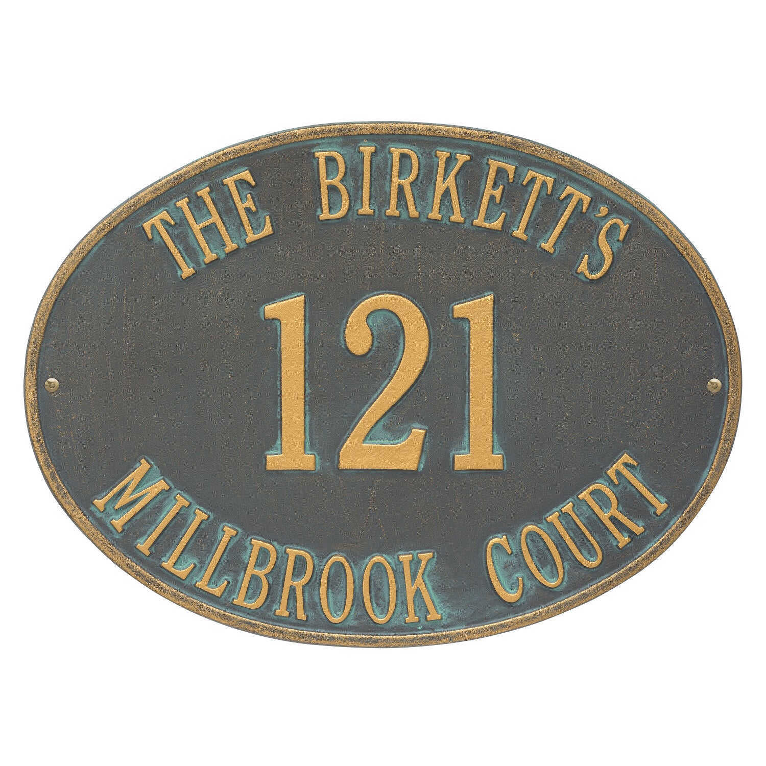 Large Hawthorne Oval Personalized Plaque