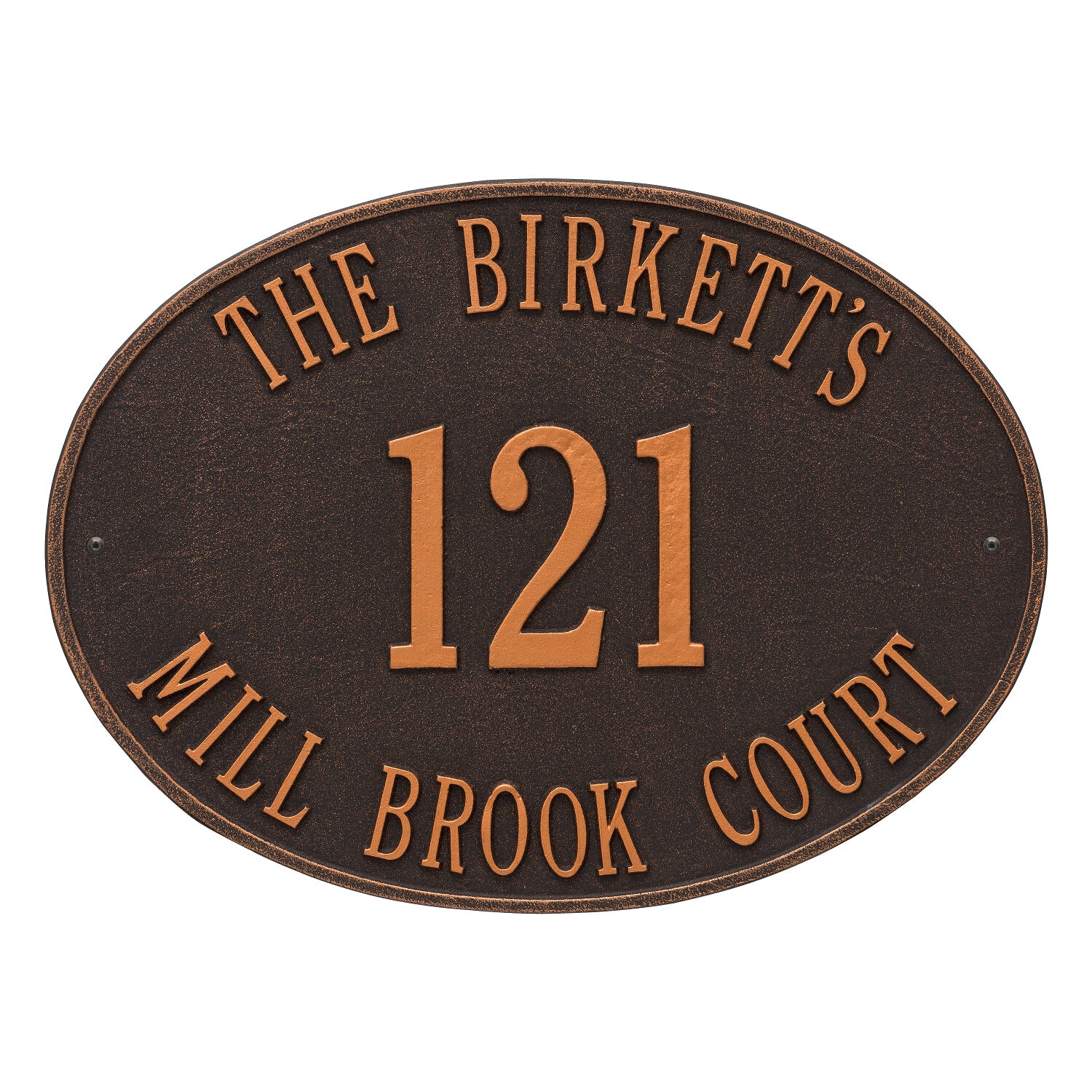 Large Hawthorne Oval Personalized Plaque