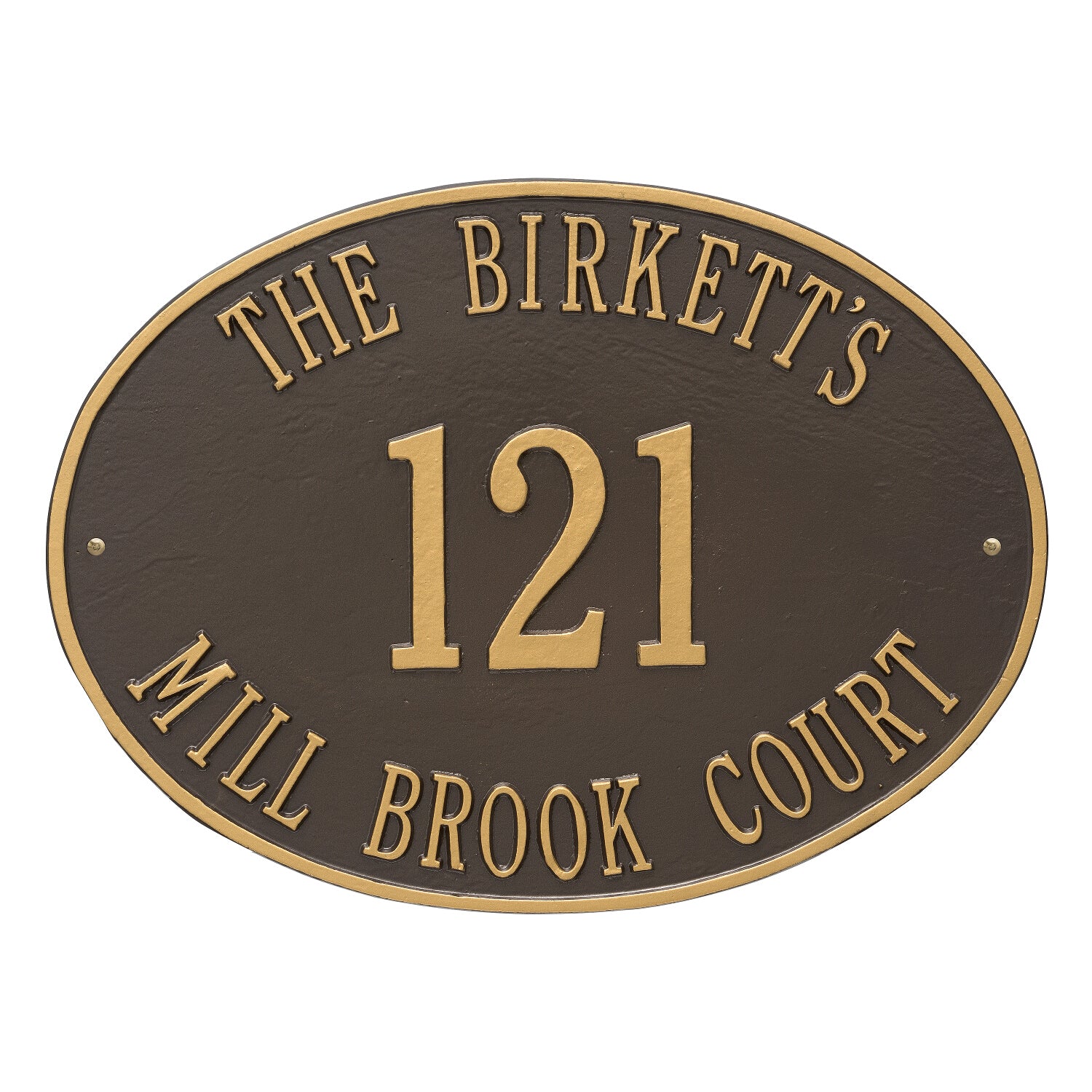 Large Hawthorne Oval Personalized Plaque