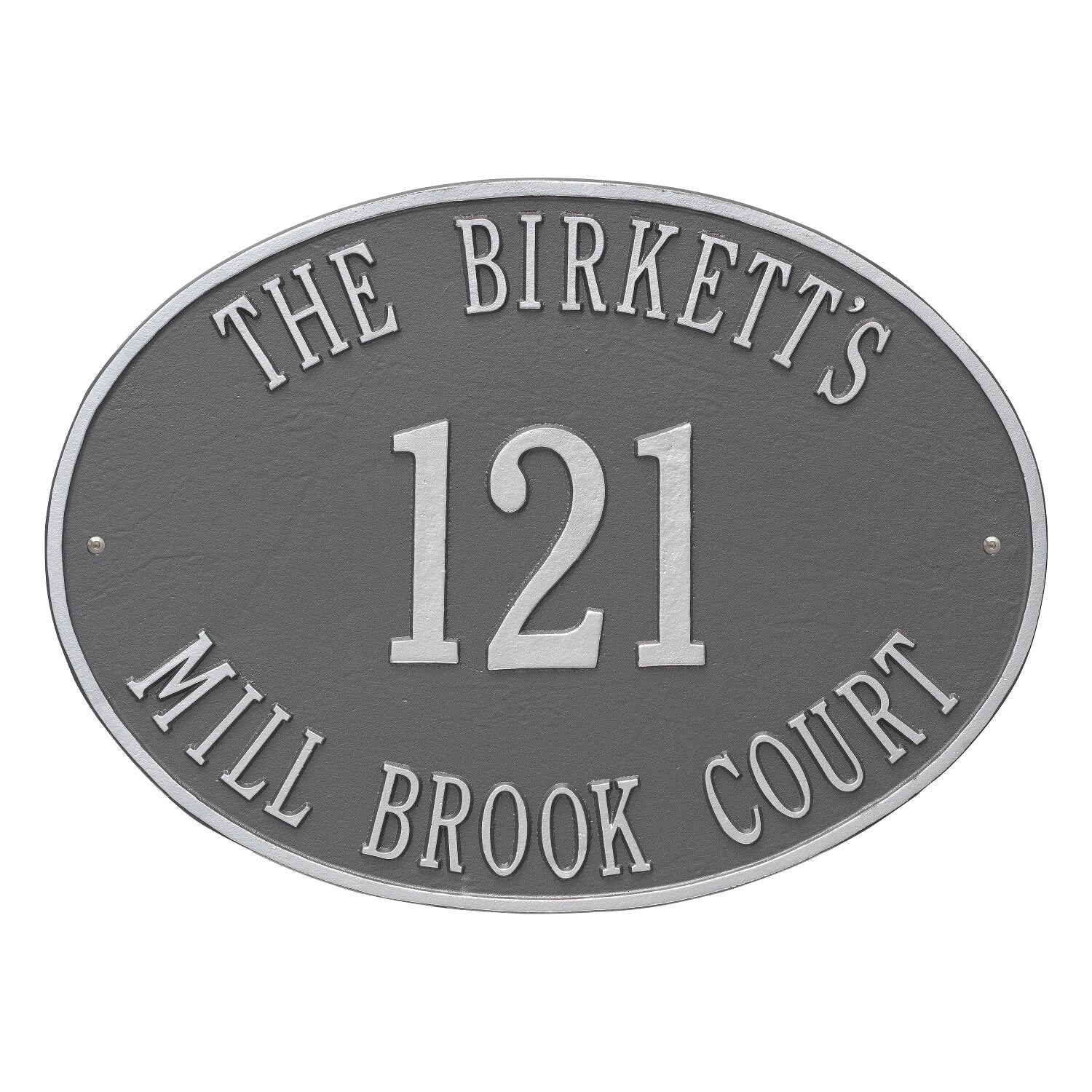 Large Hawthorne Oval Personalized Plaque