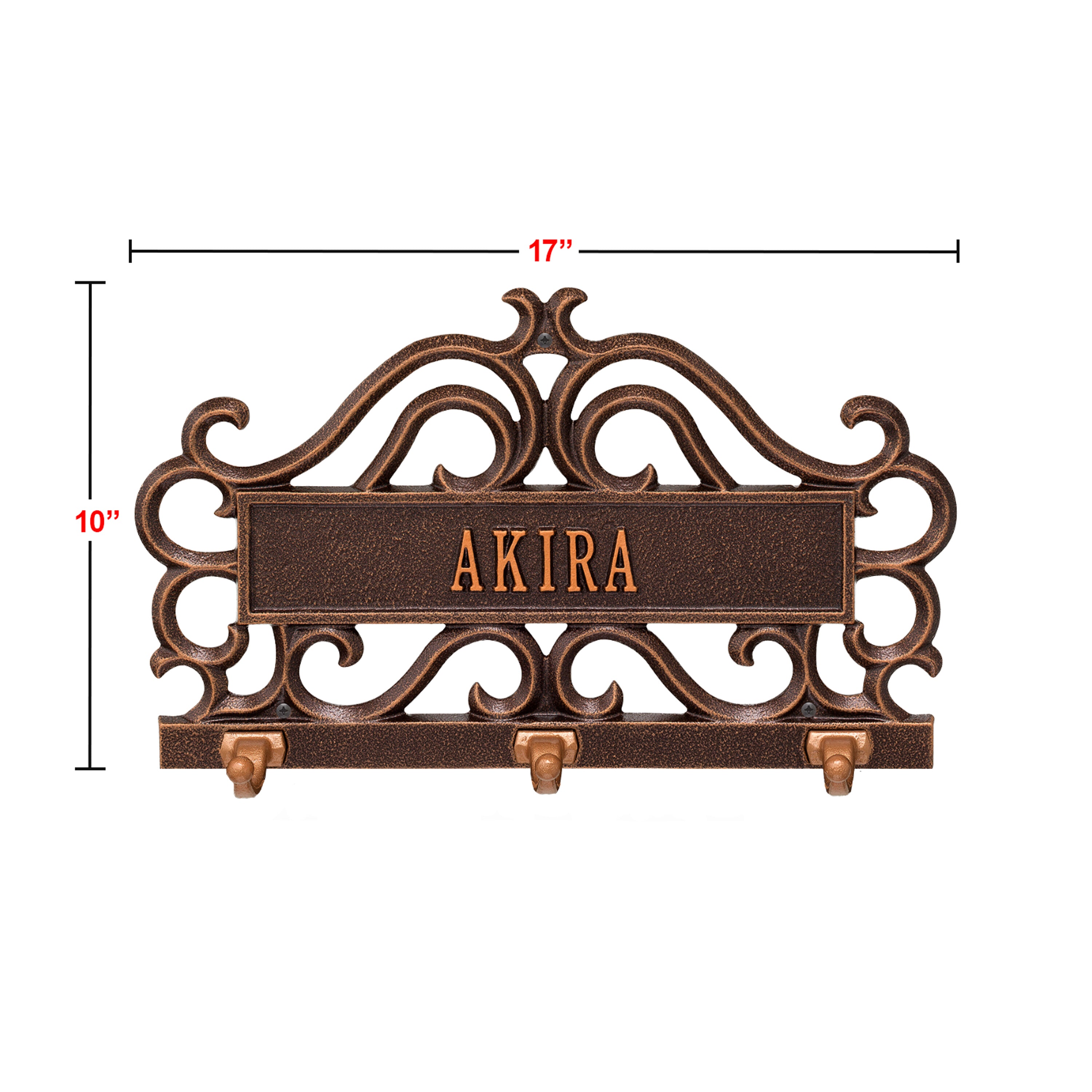 Scroll Personalized Pet Leash Hook Plaque