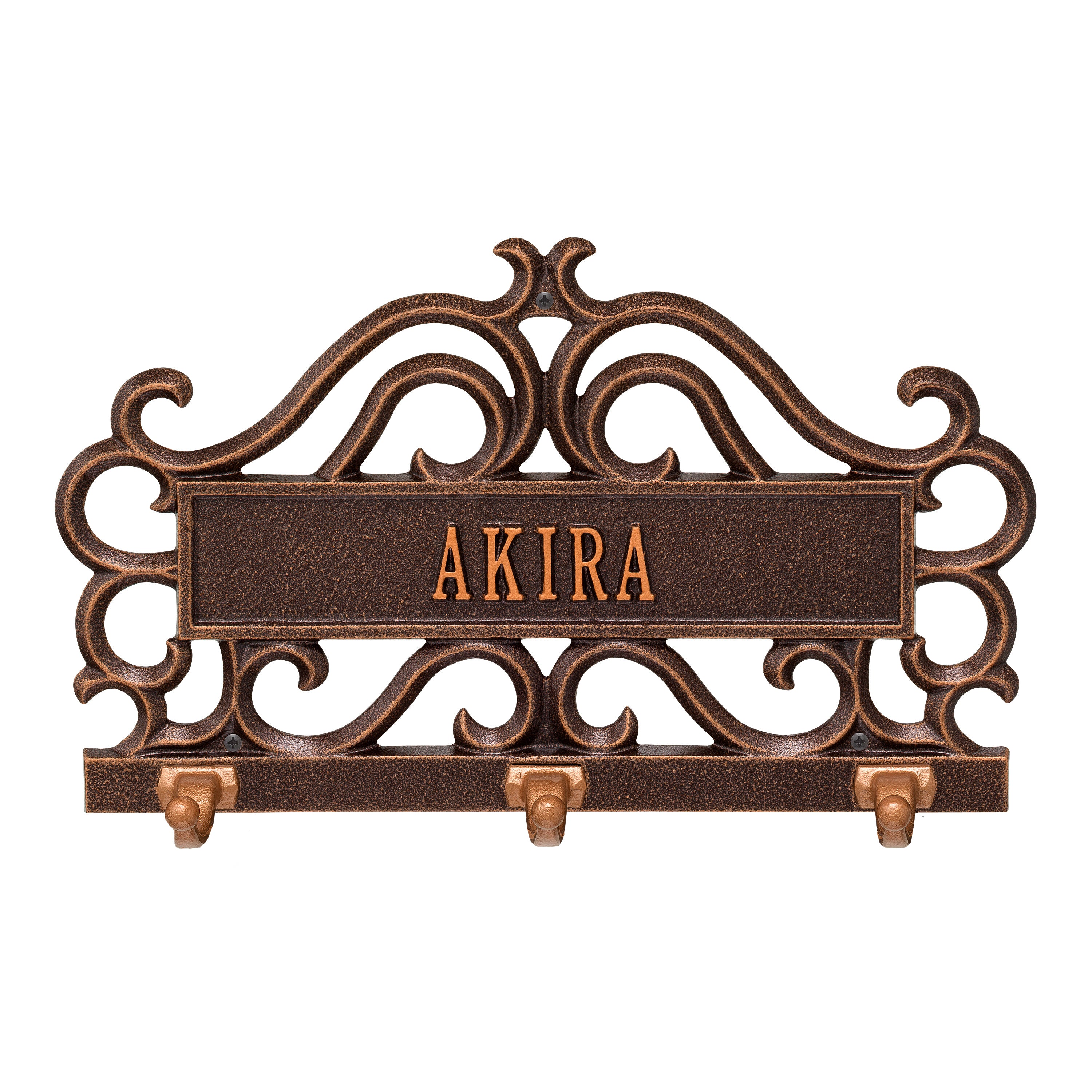 Scroll Personalized Pet Leash Hook Plaque