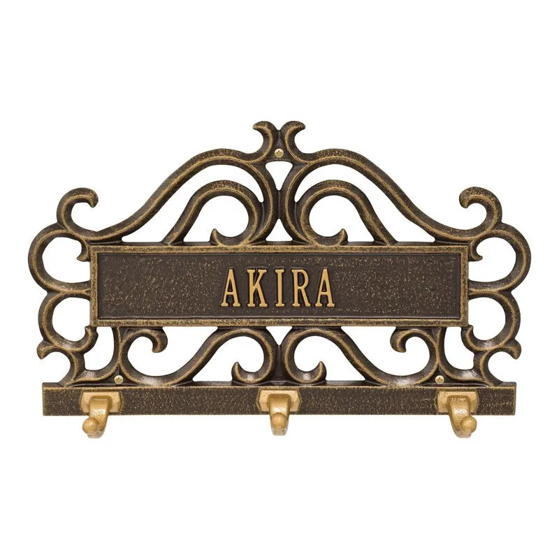 Scroll Personalized Pet Leash Hook Plaque
